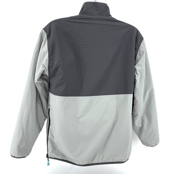 Chubbies Men's M Reversible 1/2 Snap Fleece Pullover Gray Bear Fair Isle Winter - Picture 3 of 11